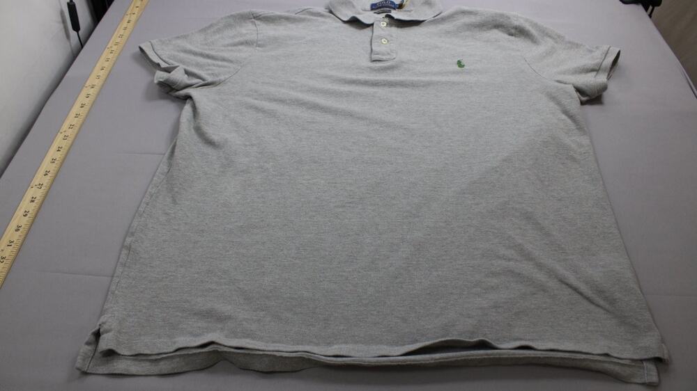 Polo Ralph Lauren Custom Slim Fit Mens XXL Gray Short Sleeve Embroidered